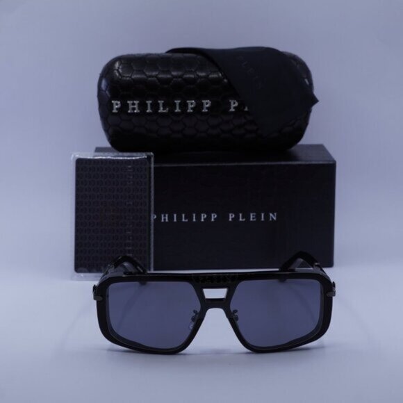 Philipp Plein SPP008M 700X Aviator Sunglasses – Black/Grey - Picture 2 of 10